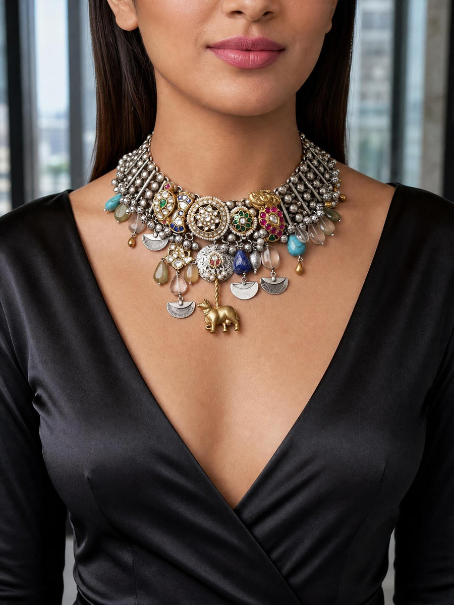 Iverina Oxidised Necklace