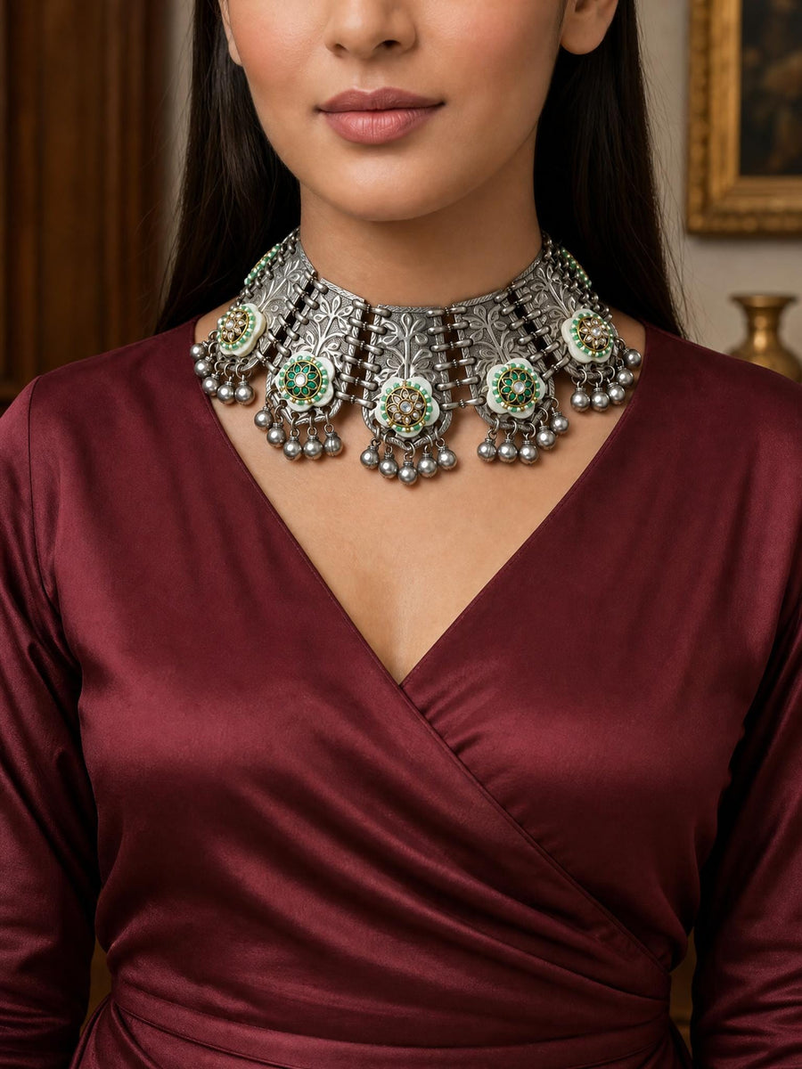 Orevisha Oxidised Necklace