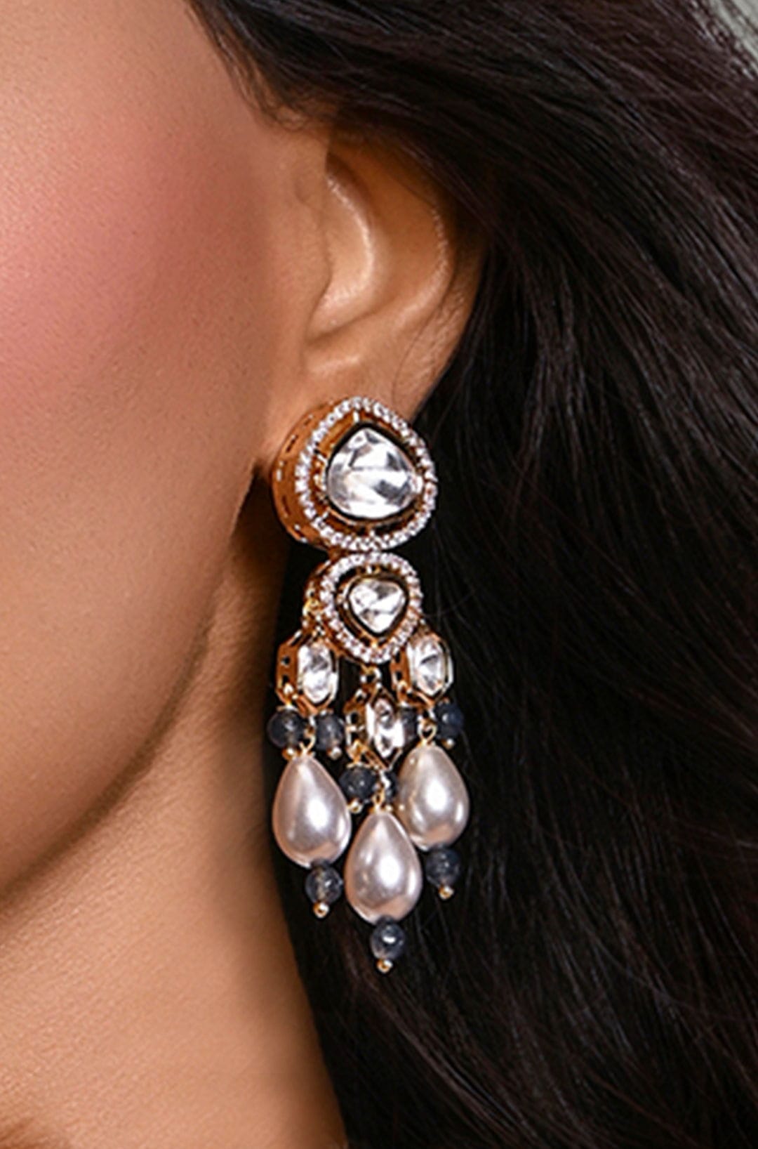 Kundan Harmony Earrings - Joules by Radhika 