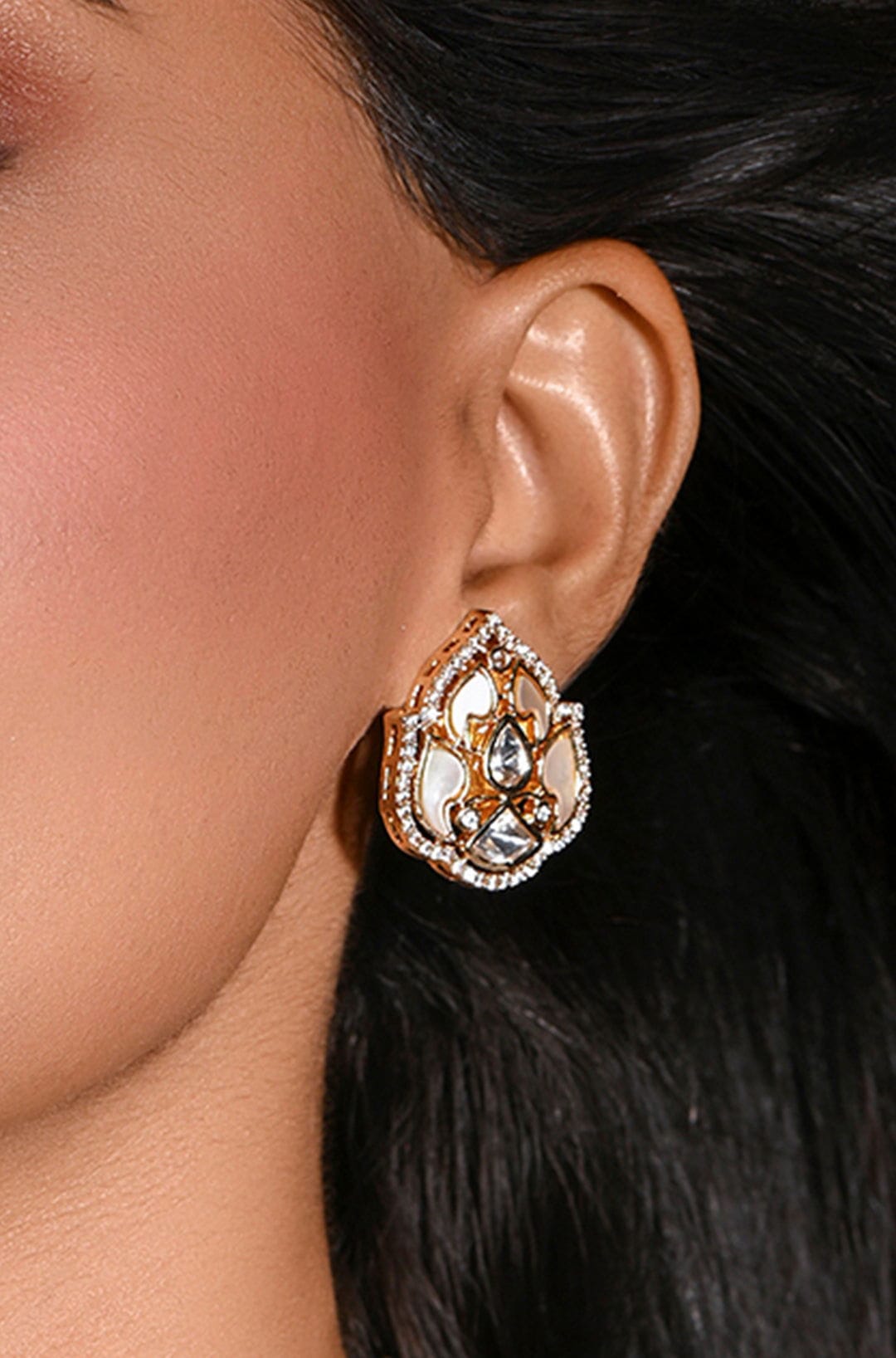 Kundan Twilight Earrings - Joules by Radhika 