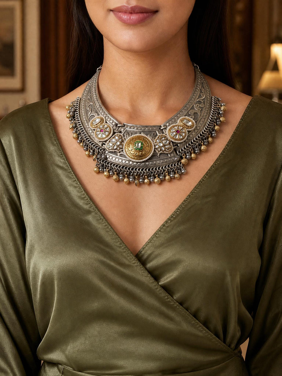 Kavelya Oxidised Necklace