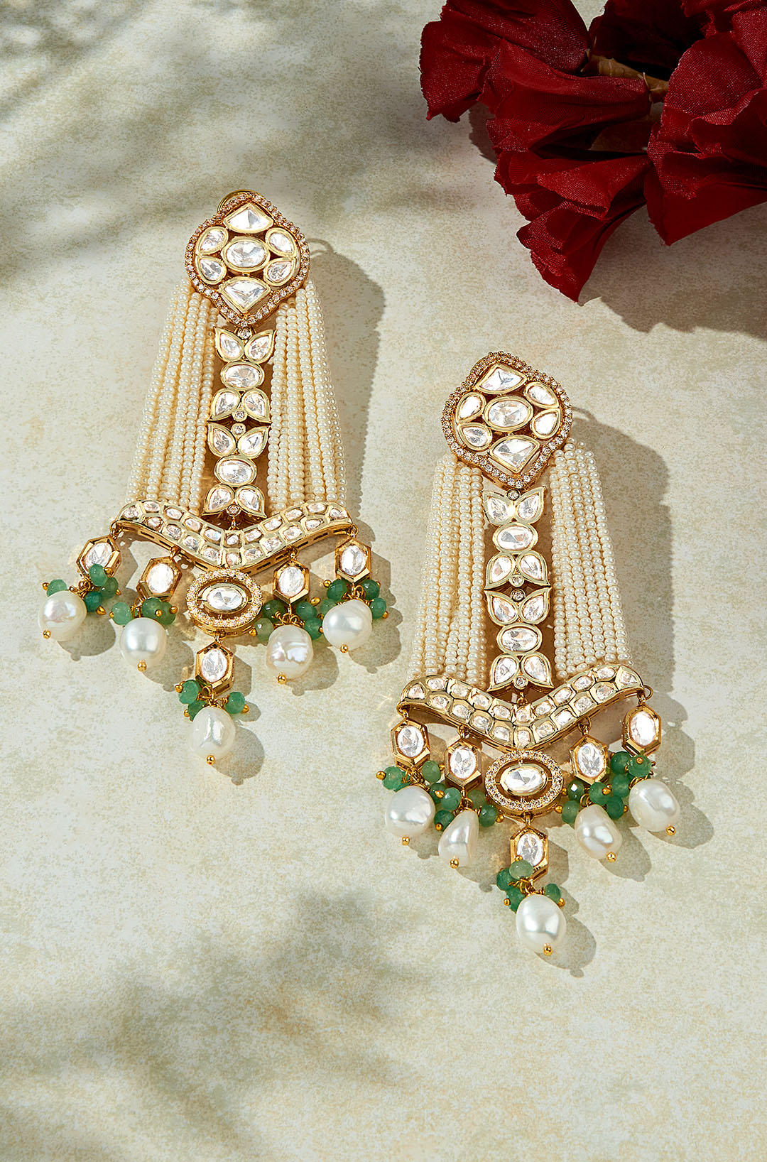 Gold Plated AD Long Mangalsutra & Earrings Set – Digital Dress Room