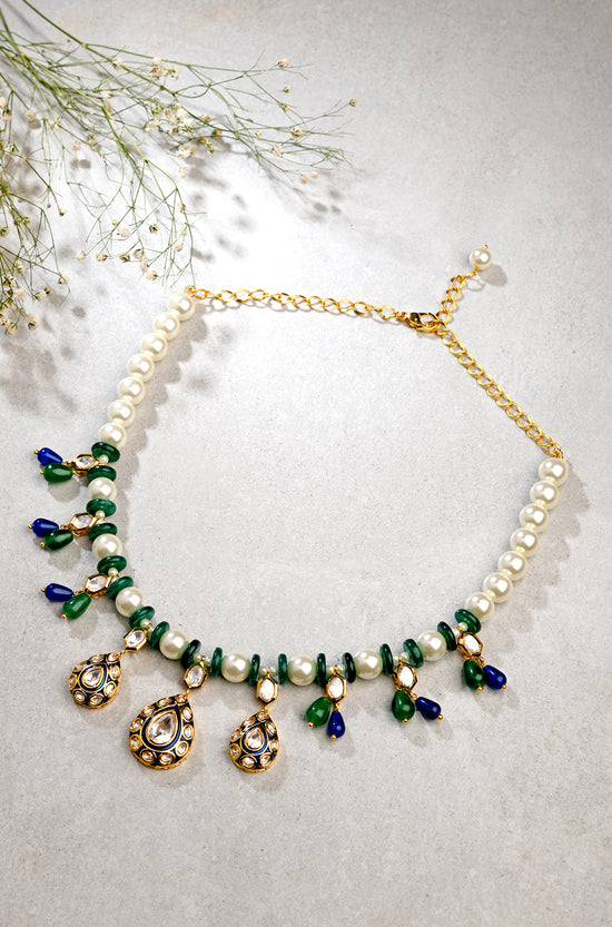 Multicolour Necklace With Rich Enamelling Work
