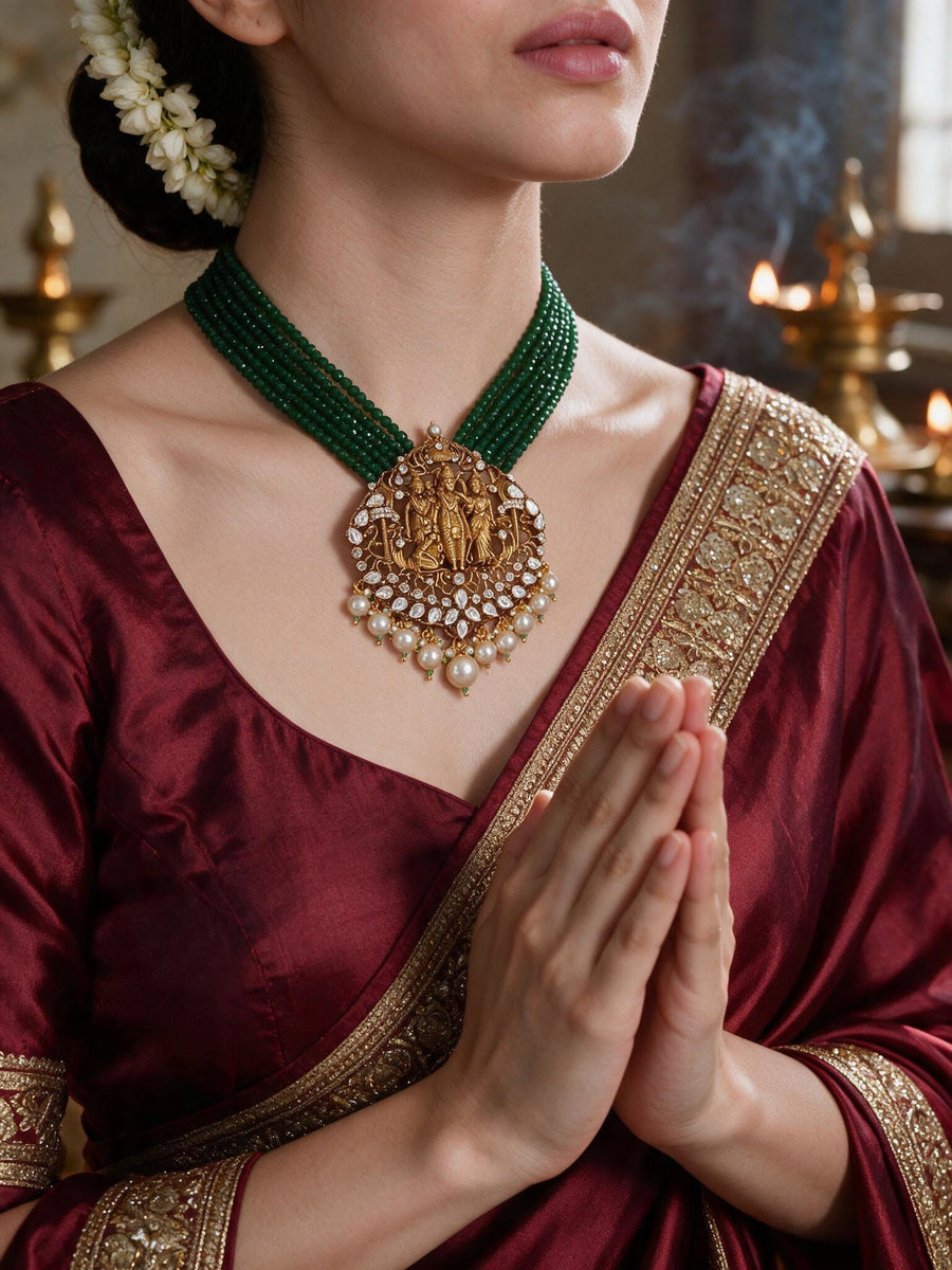 Emerald Dome Temple Necklace Set