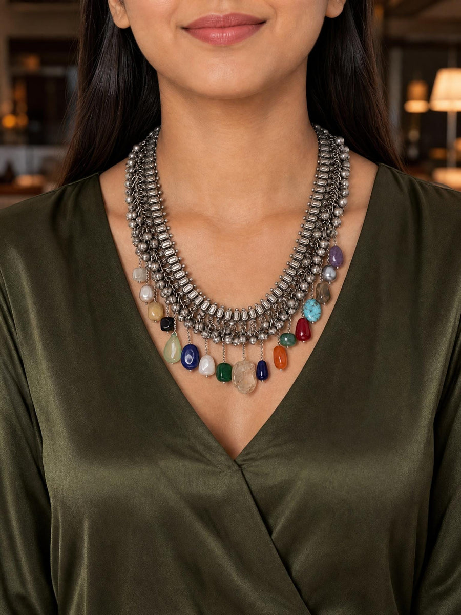 Tiered Multi-Drop Necklace
