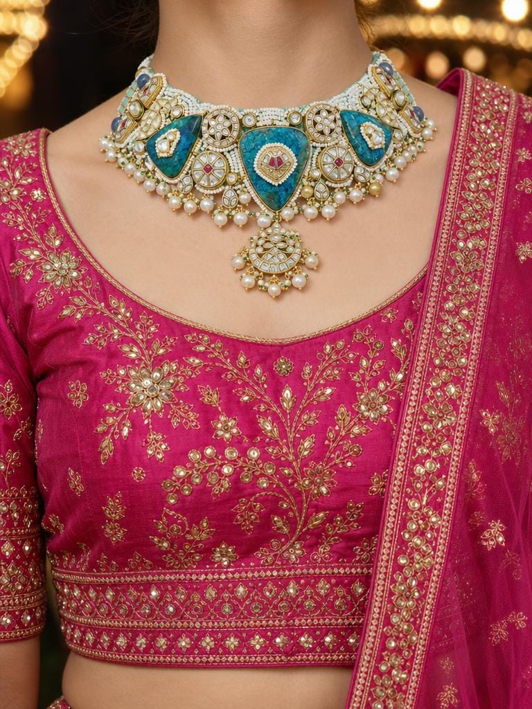 Neelaya Heritage Enamel Necklace Set