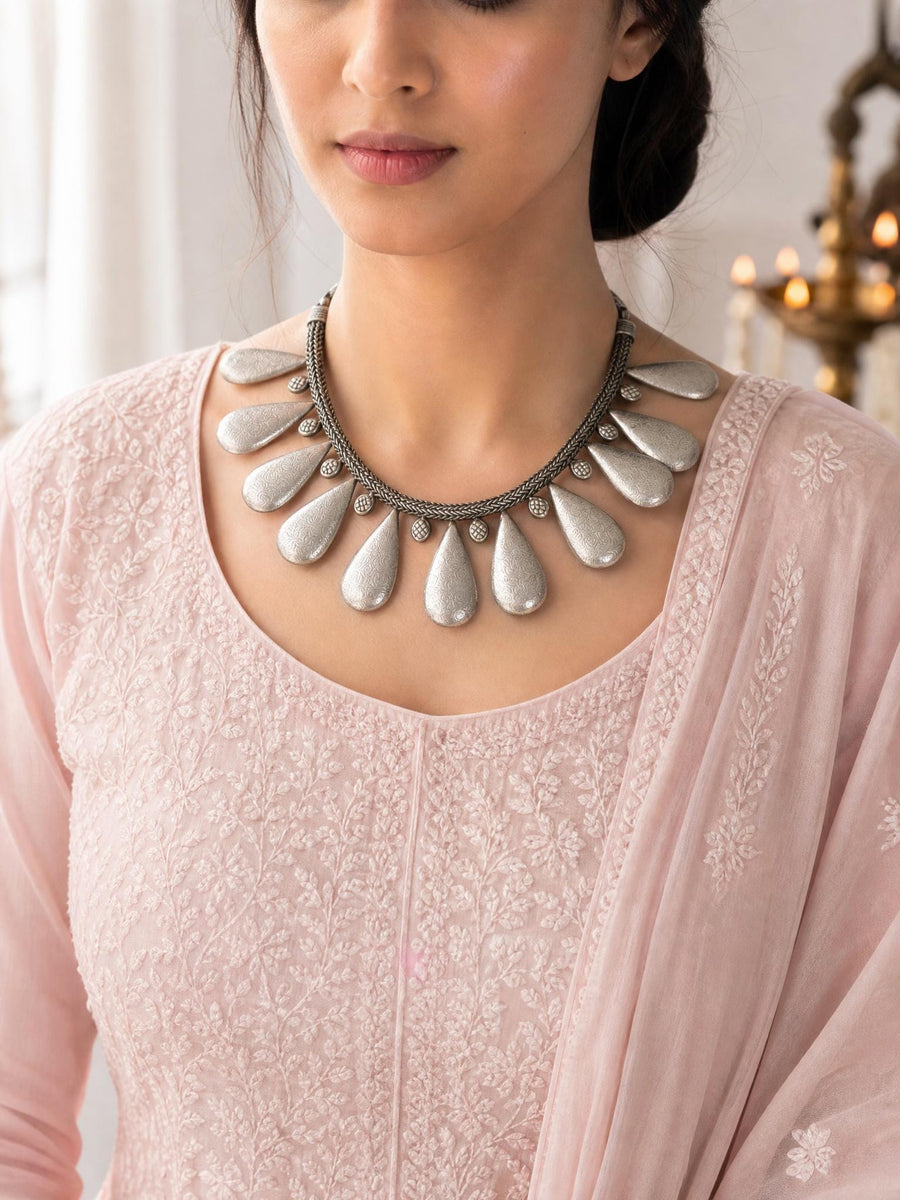 Bold Teardrop Statement Necklace