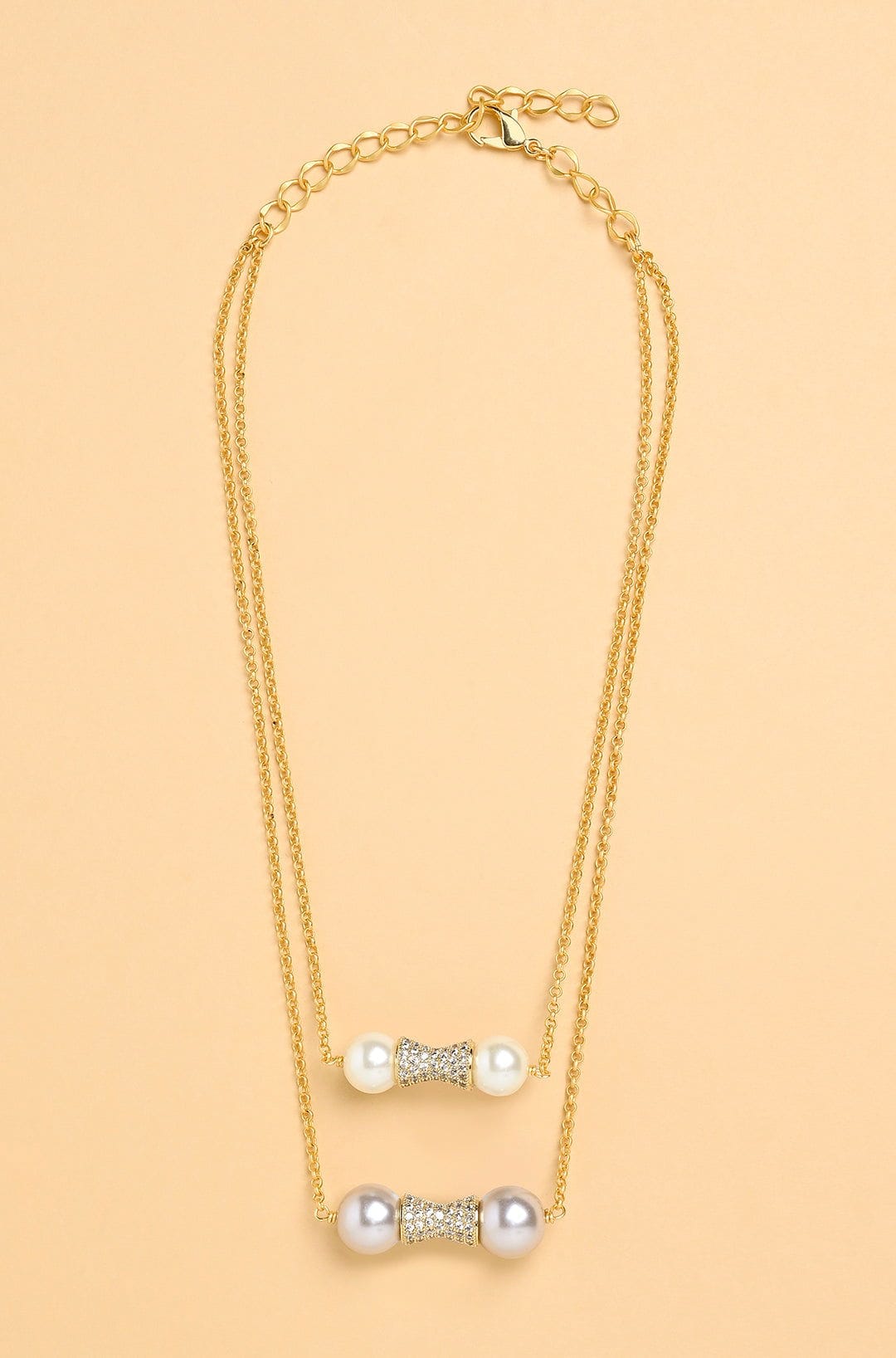 Pearl Handle Multi-Layer Necklace - Joules by Radhika 