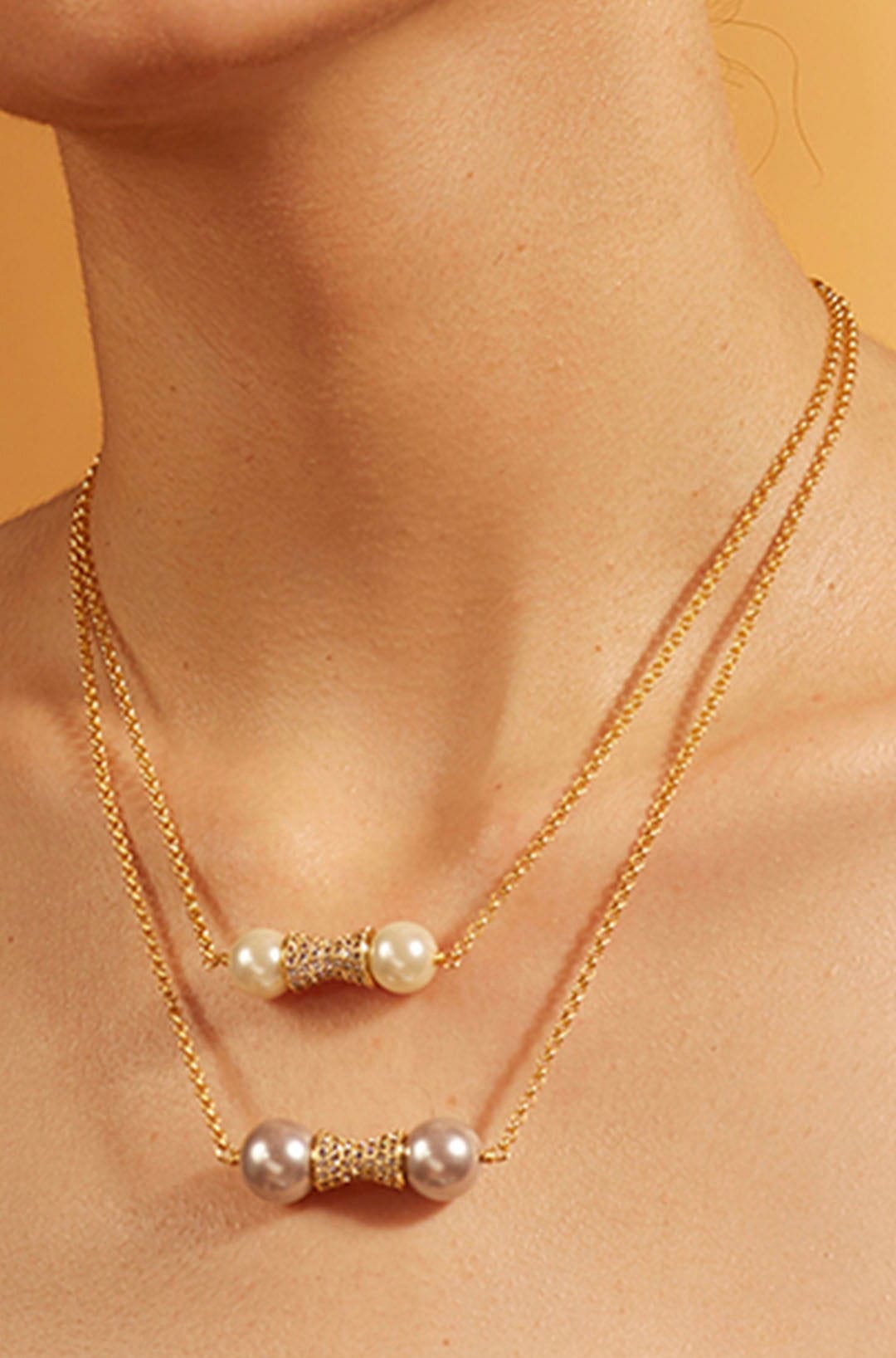 Pearl Handle Multi-Layer Necklace - Joules by Radhika 