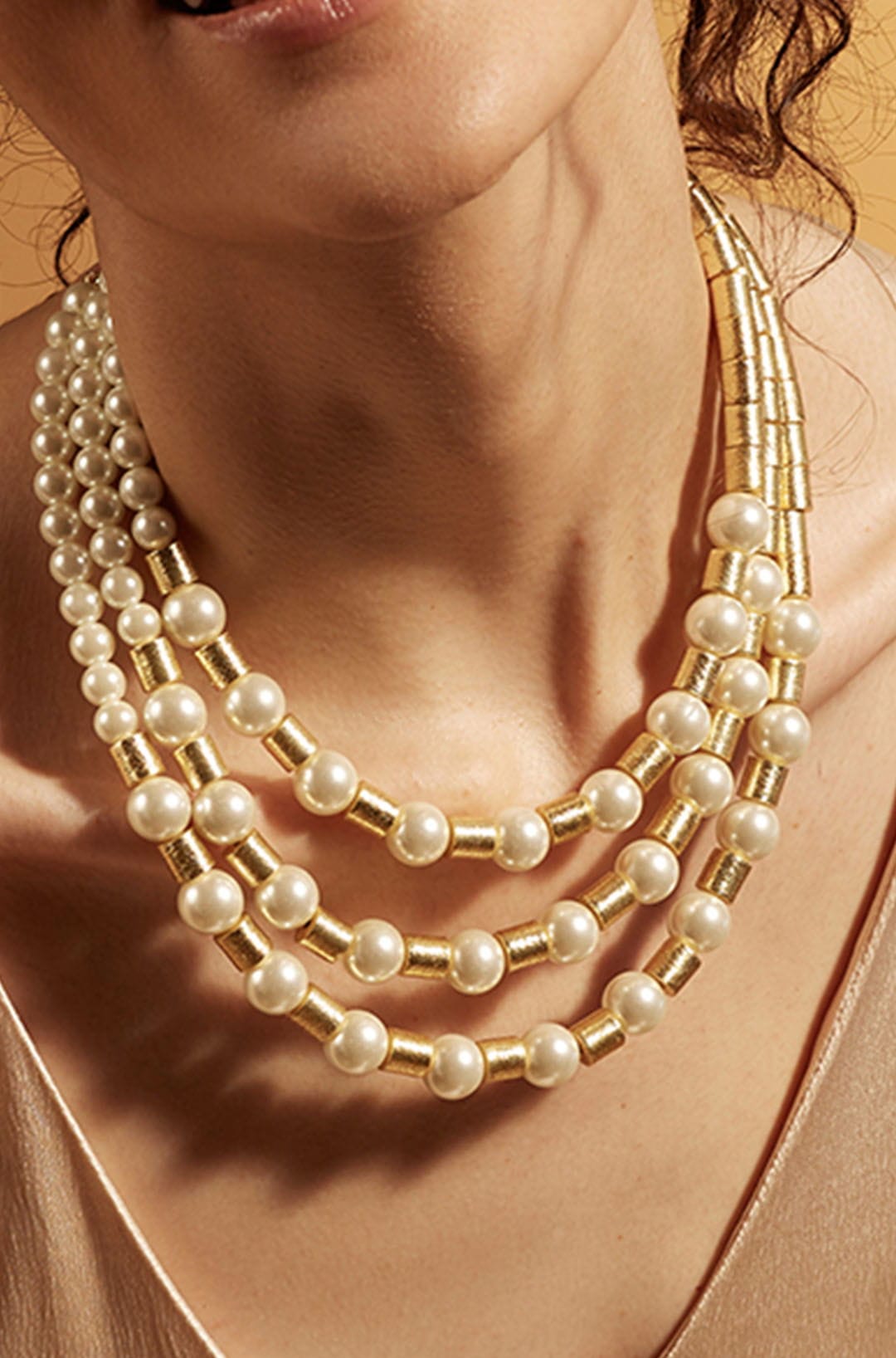 Pearl Multi String Necklace - Joules by Radhika 