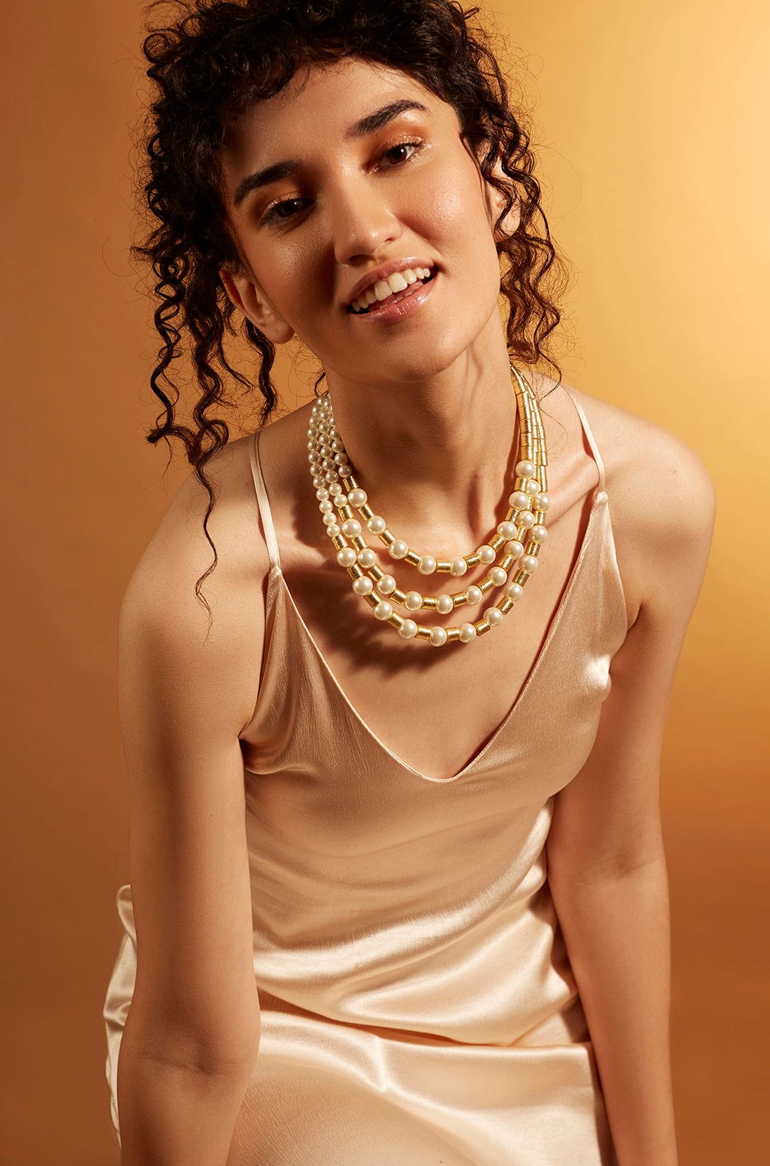 Pearl Multi String Necklace - Joules by Radhika 