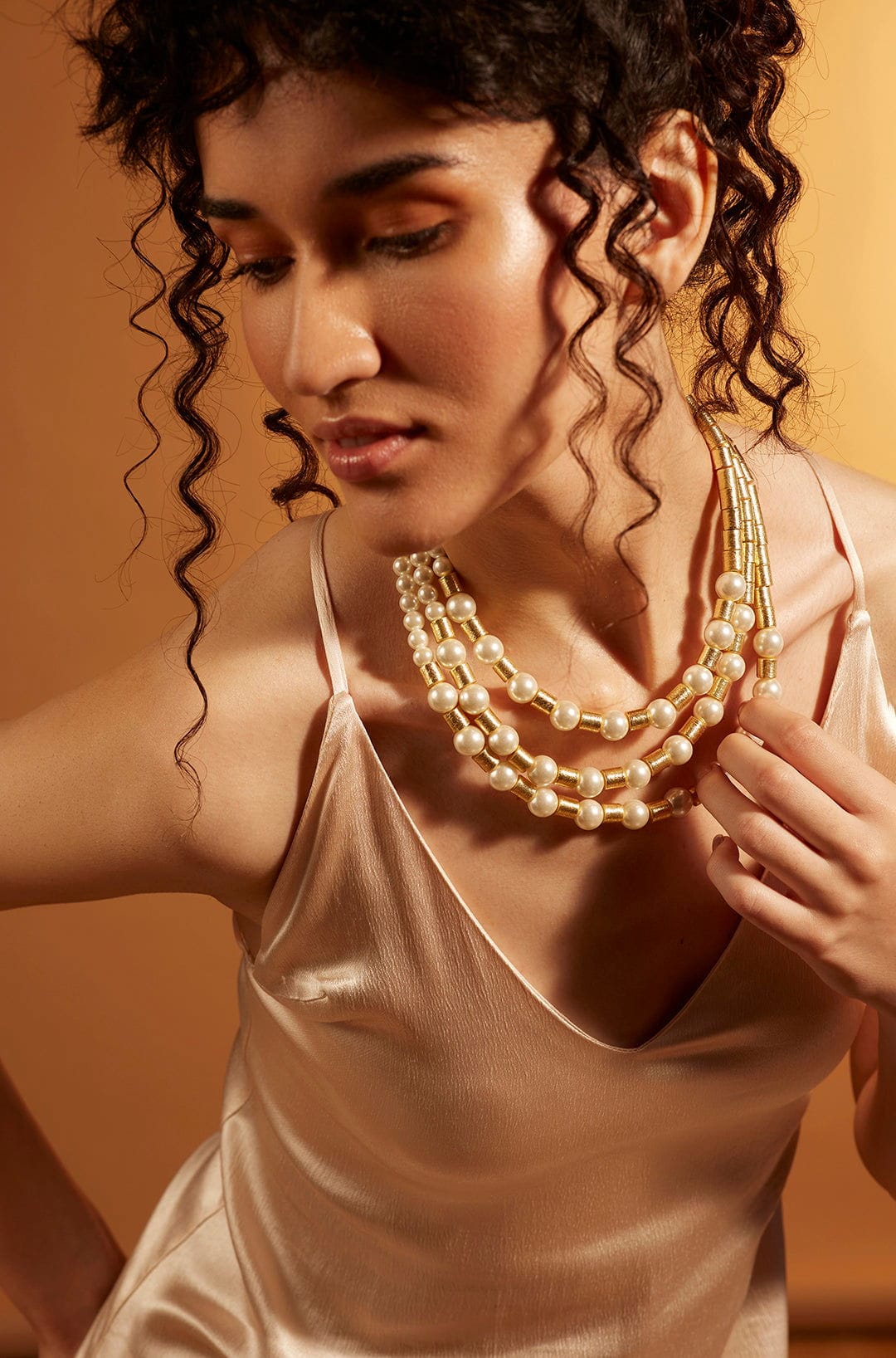Pearl Multi String Necklace - Joules by Radhika 