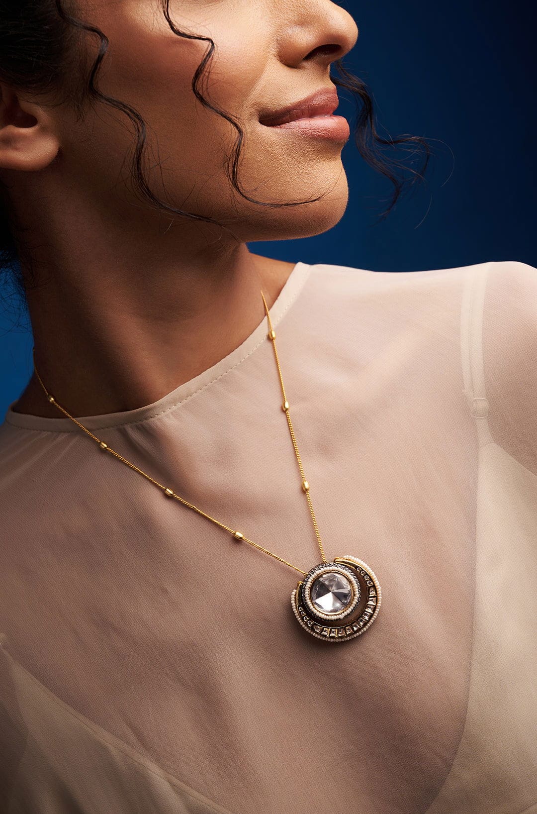 Polki Pendant Necklace - Joules by Radhika 