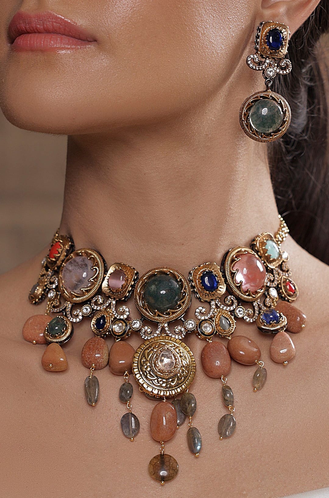 Prismatic Aura Necklace Set - Joules by Radhika 