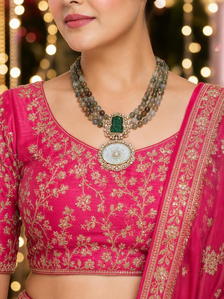 Emerald Muse Pendant Necklace