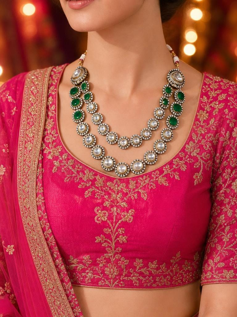 Noor-e-Nazaakat Polki Necklace Set
