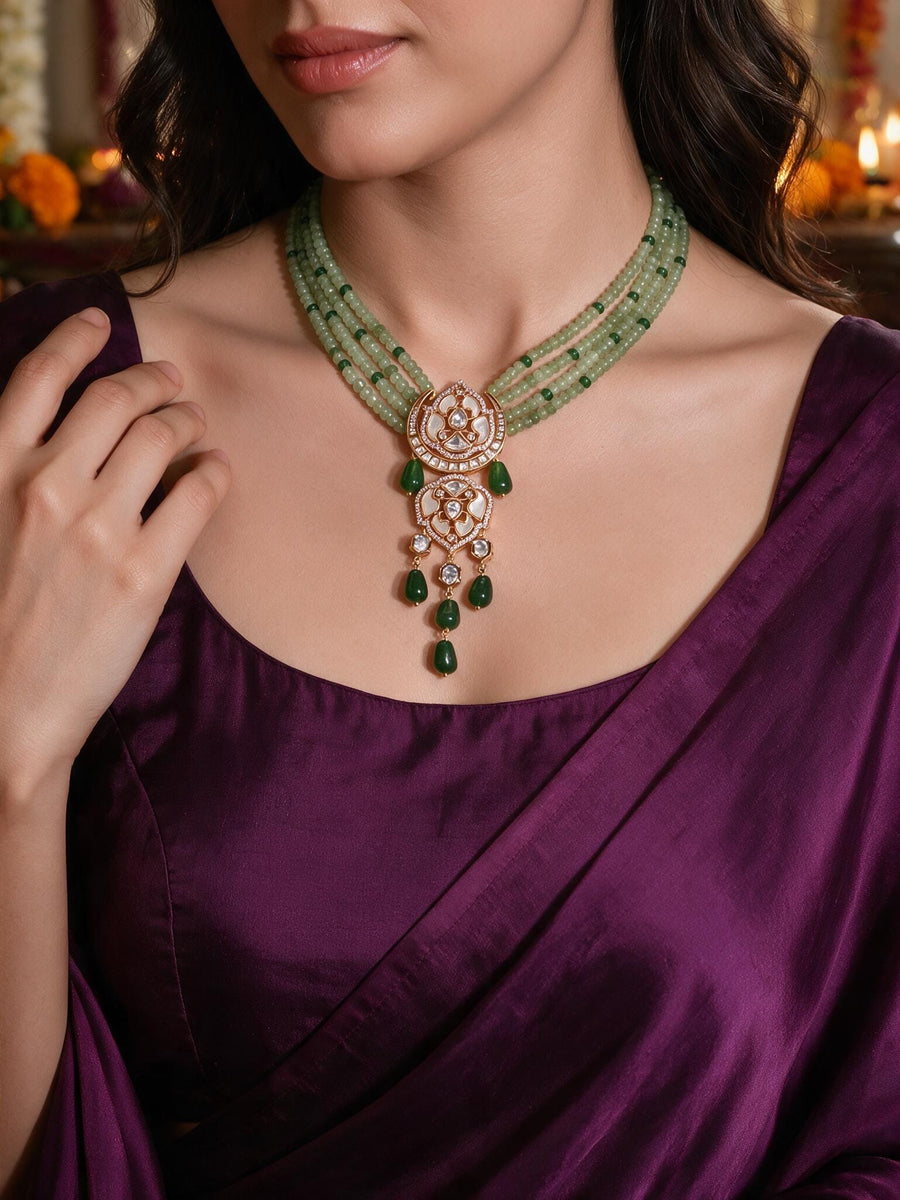 Beryllium Necklace With Earrings