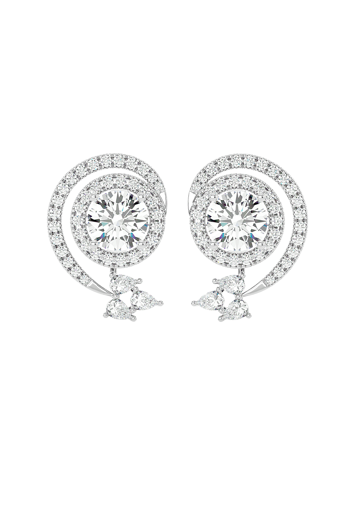 Silver Moonlight Studs - Joules by Radhika 