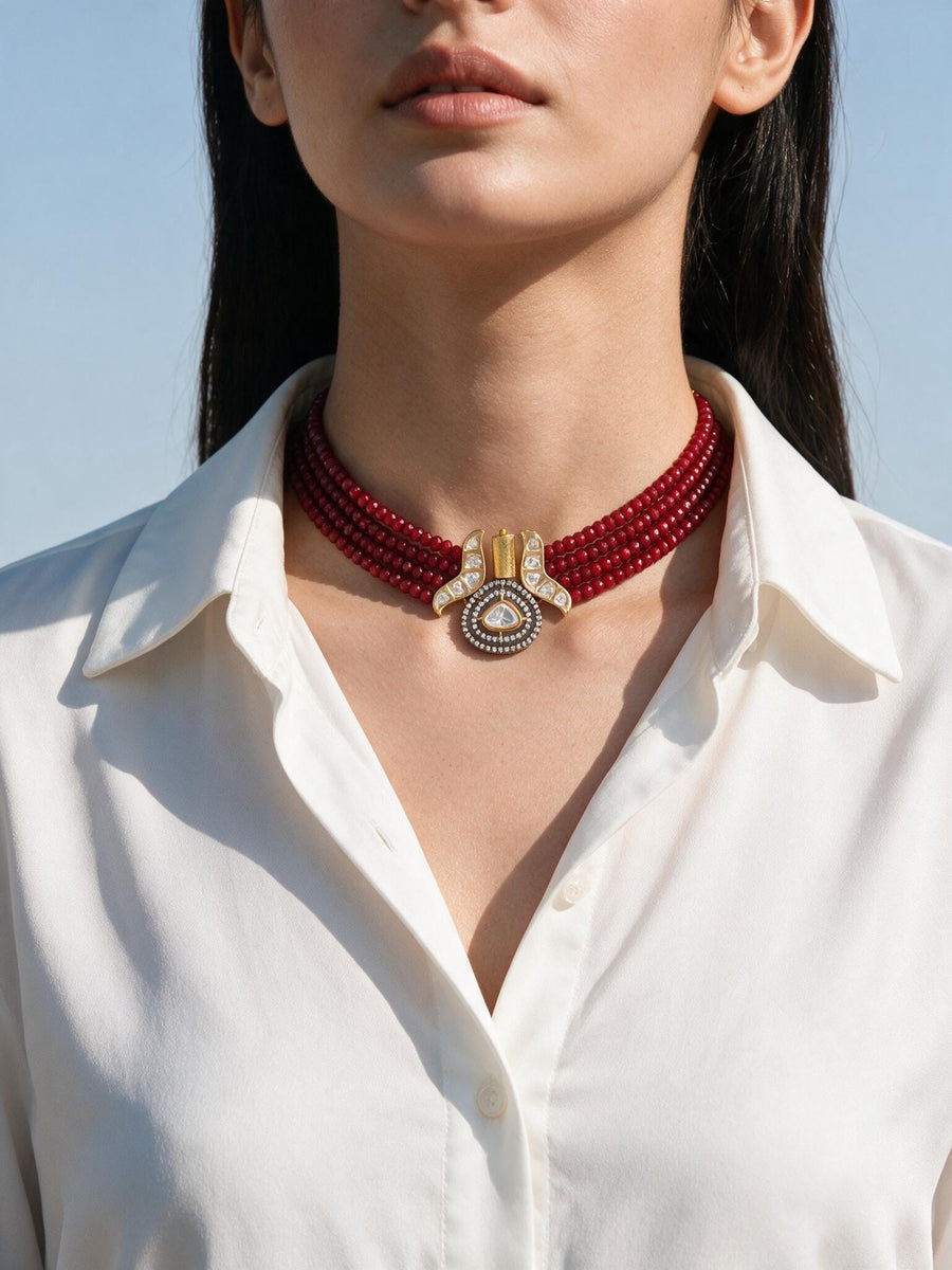 Bold Red Choker