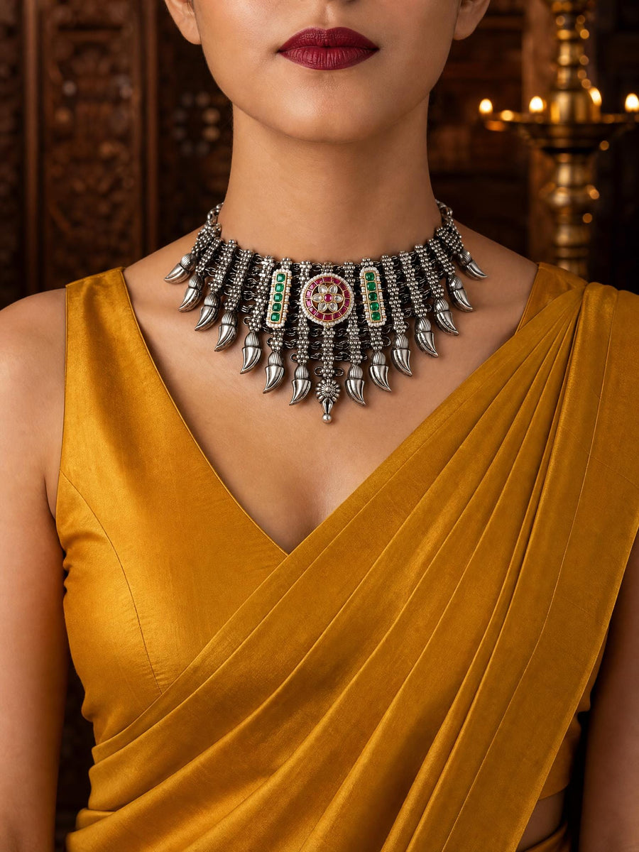 Velisha Oxidised Necklace