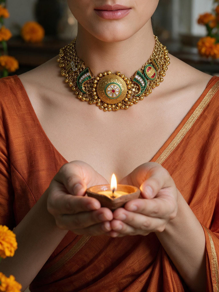 Heer Mahal Kundan Necklace