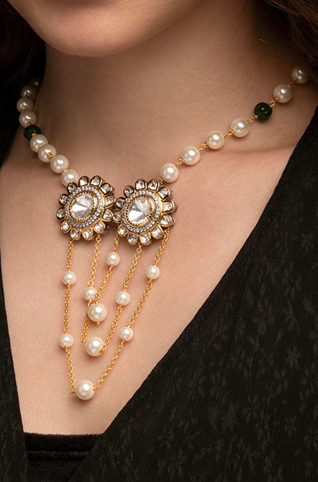 White Pearl Necklacce - Joules by Radhika 
