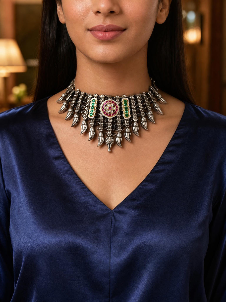 Velisha Oxidised Necklace