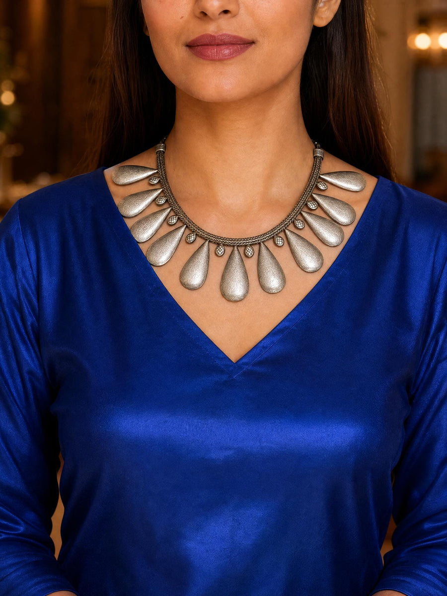 Bold Teardrop Statement Necklace