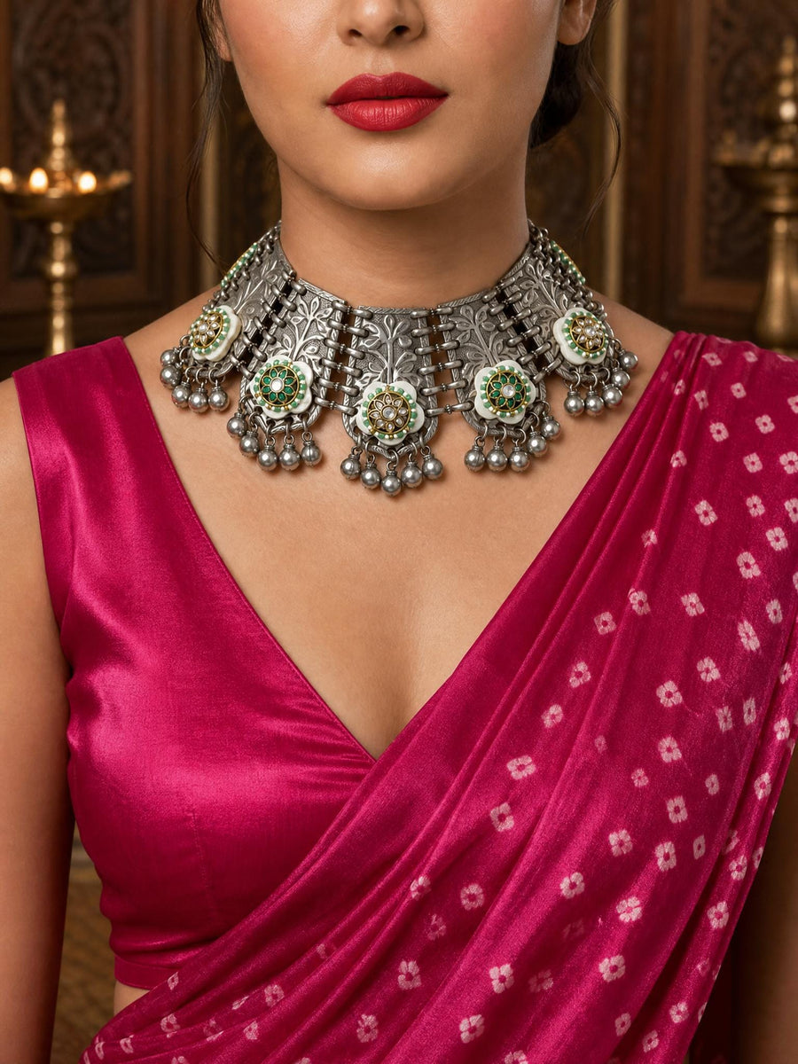 Orevisha Oxidised Necklace