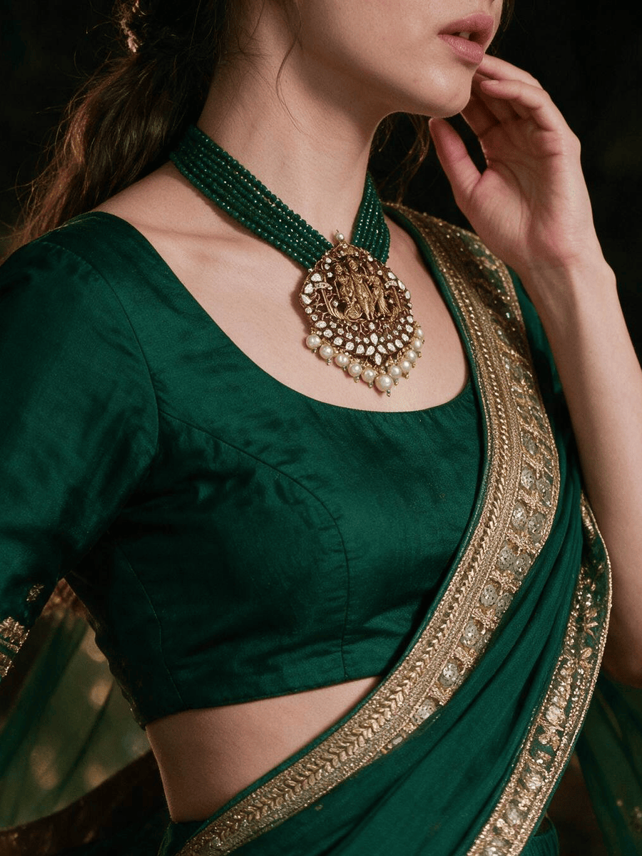 Emerald Dome Temple Necklace Set