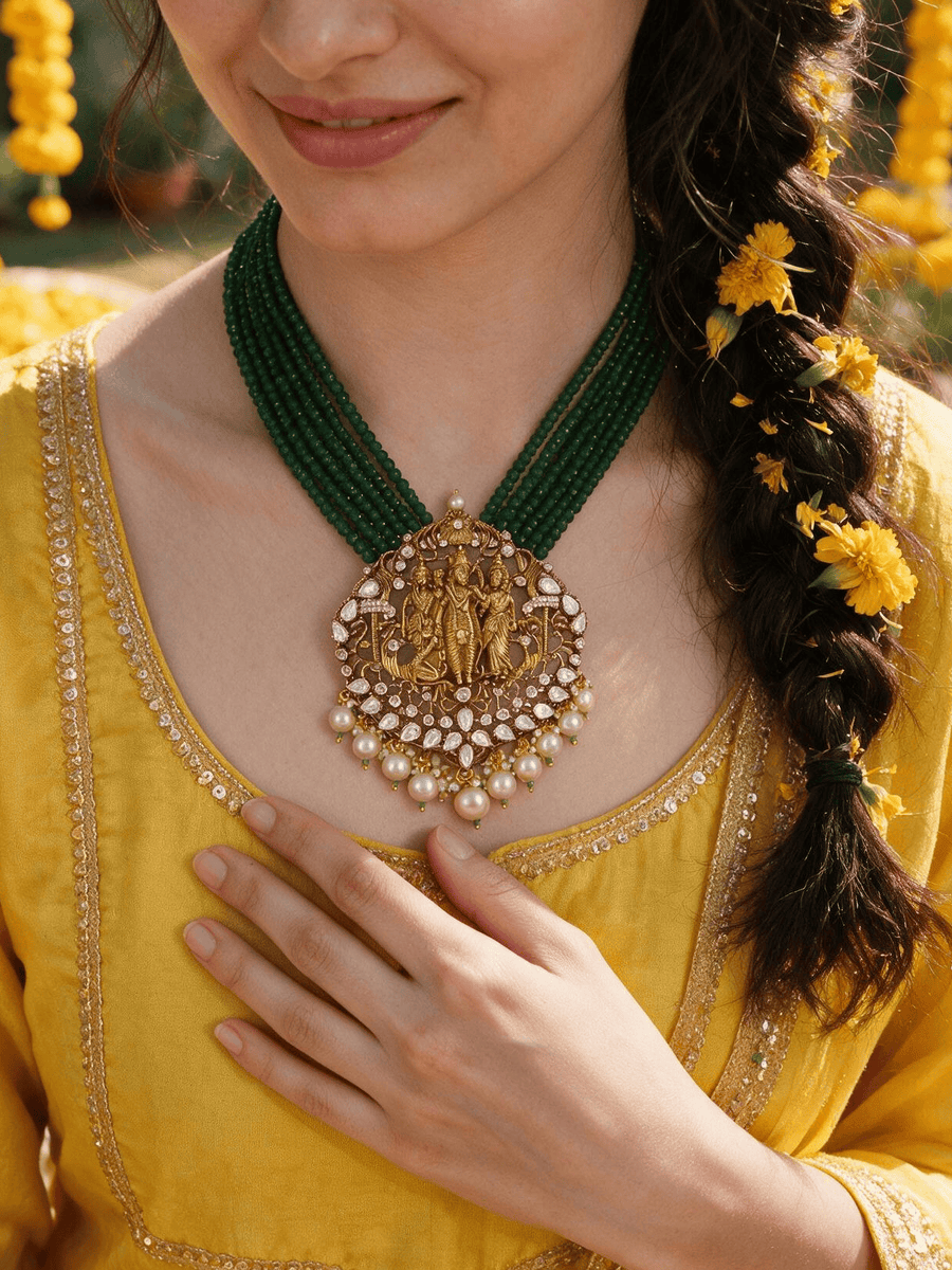 Emerald Dome Temple Necklace Set