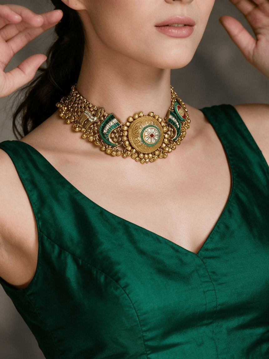 Heer Mahal Kundan Necklace