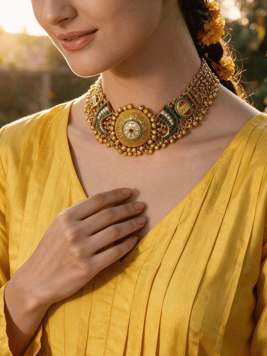 Heer Mahal Kundan Necklace
