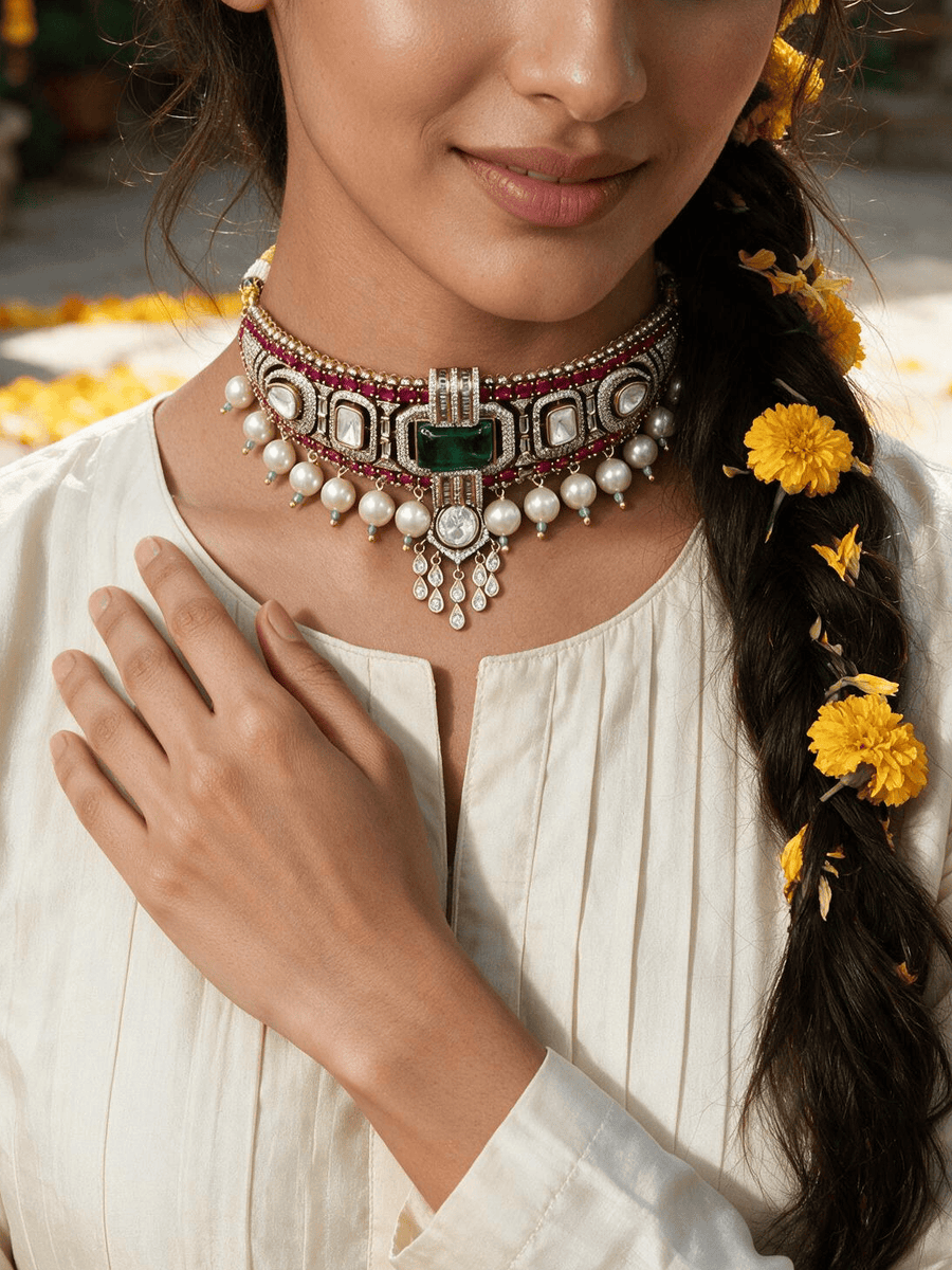 Nevya Bridal necklace set