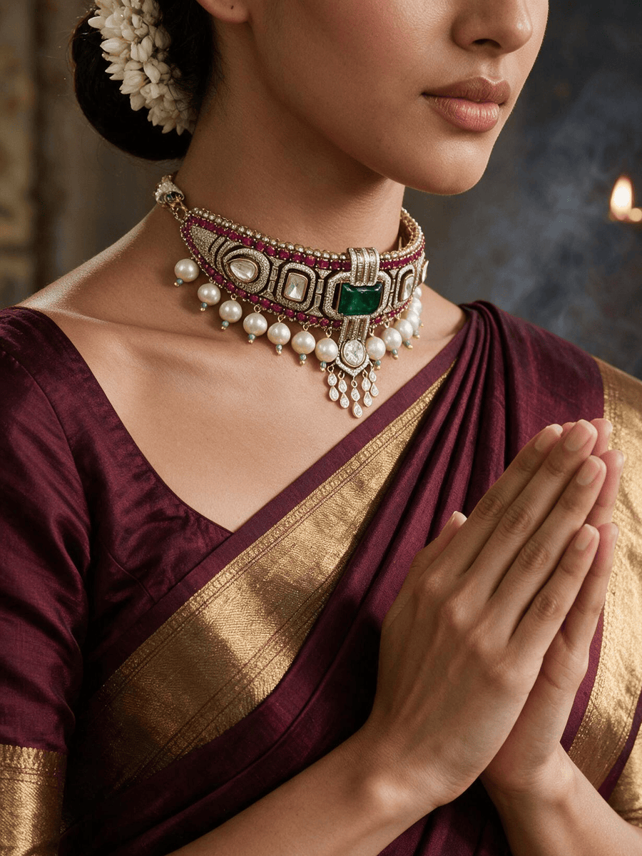Nevya Bridal necklace set