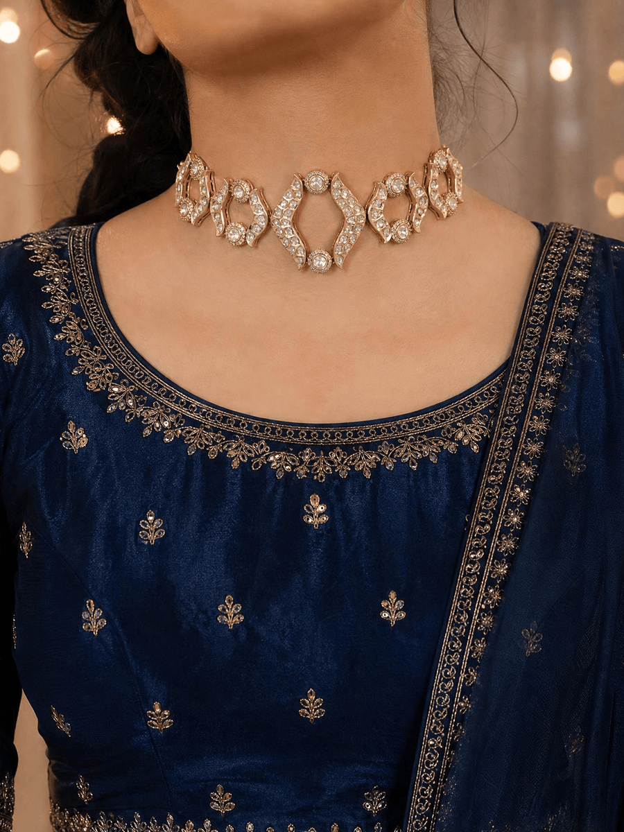 Polki-Pearl Classic Choker Necklace