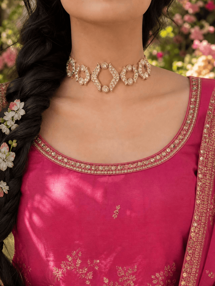 Polki-Pearl Classic Choker Necklace