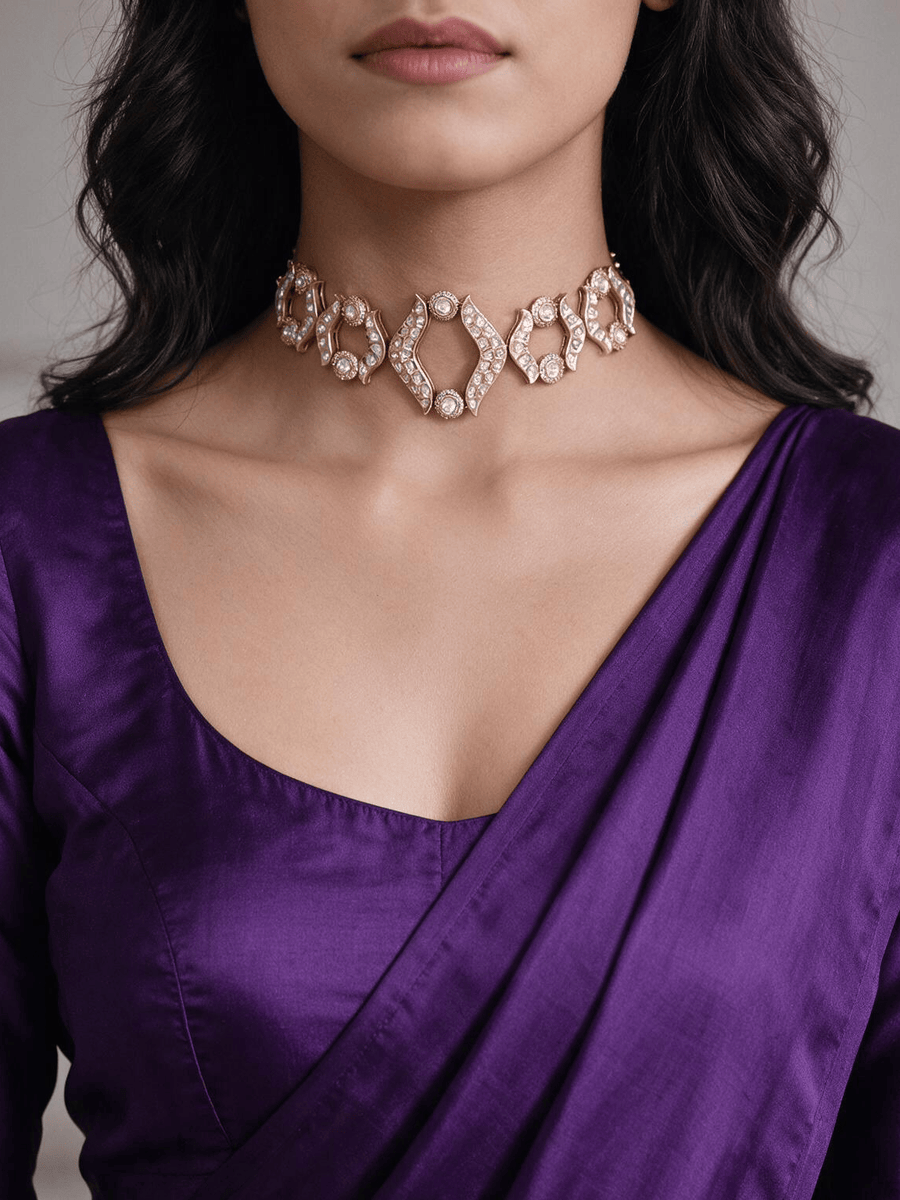Polki-Pearl Classic Choker Necklace