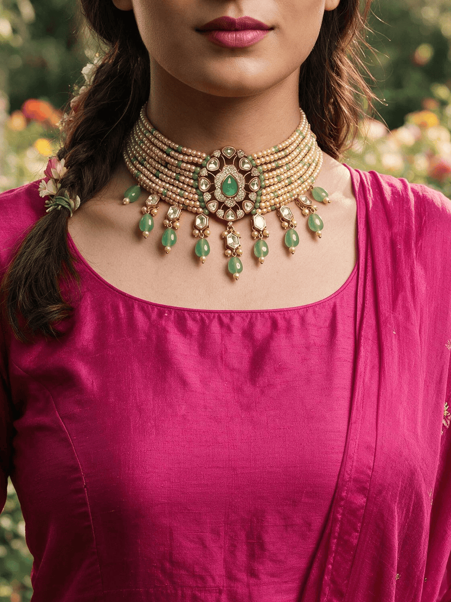 Zavya Choker Necklace Set