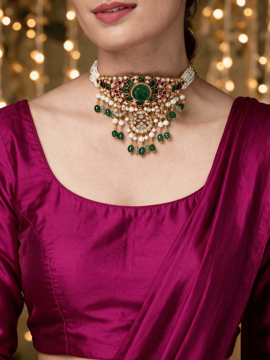 Rajkumari  Grandeur  Choker Necklace Set