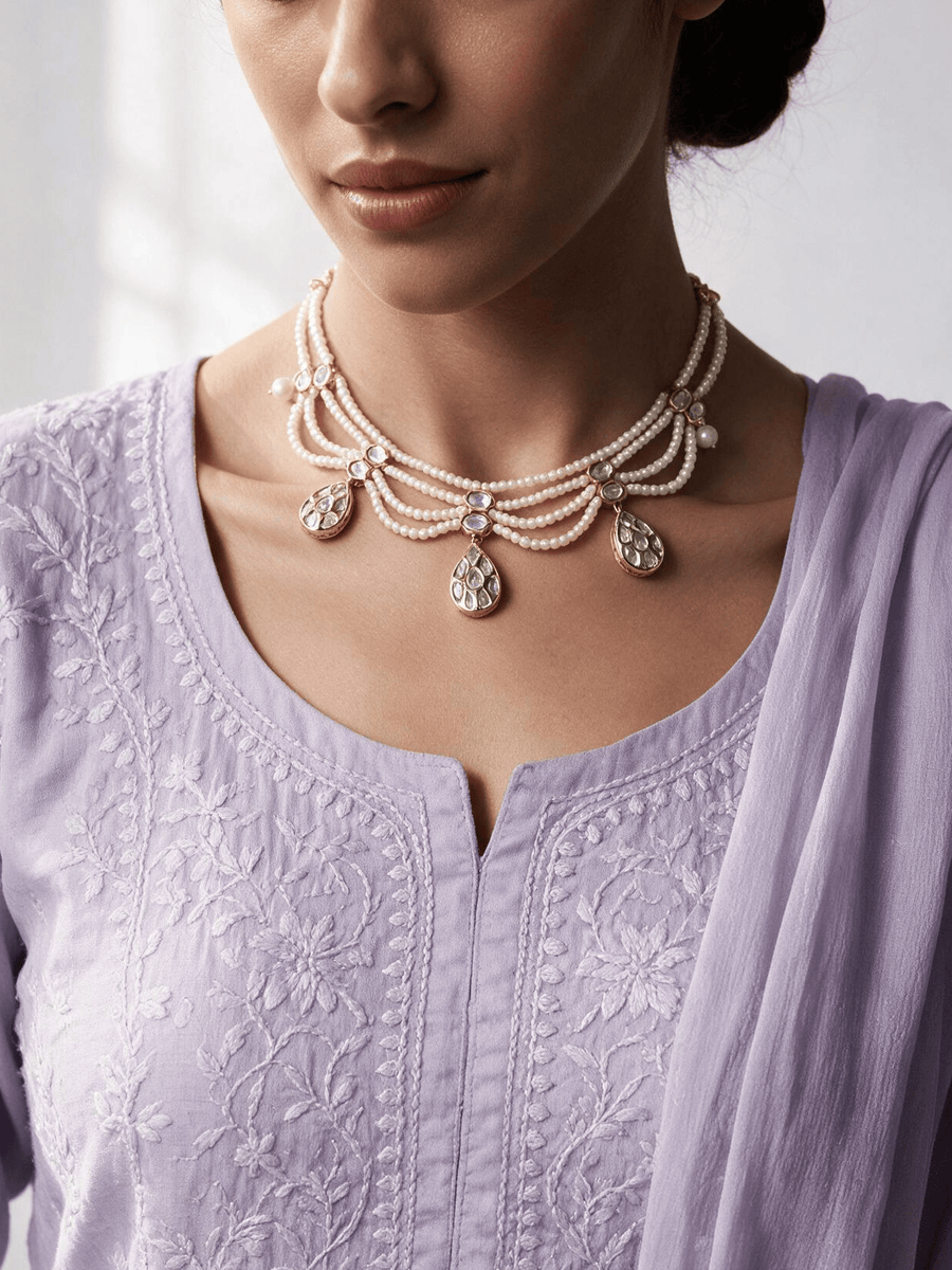 Waves Of Pearl Necklace