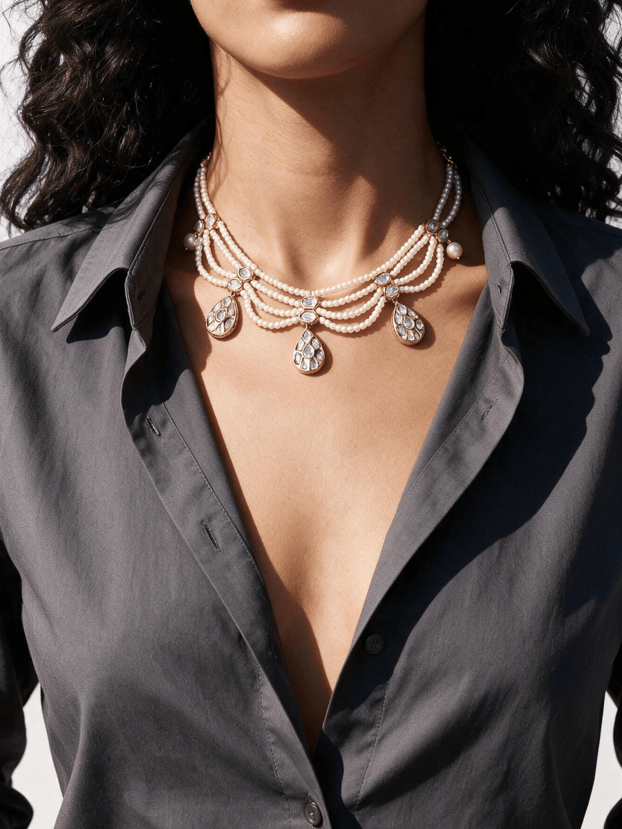Waves Of Pearl Necklace