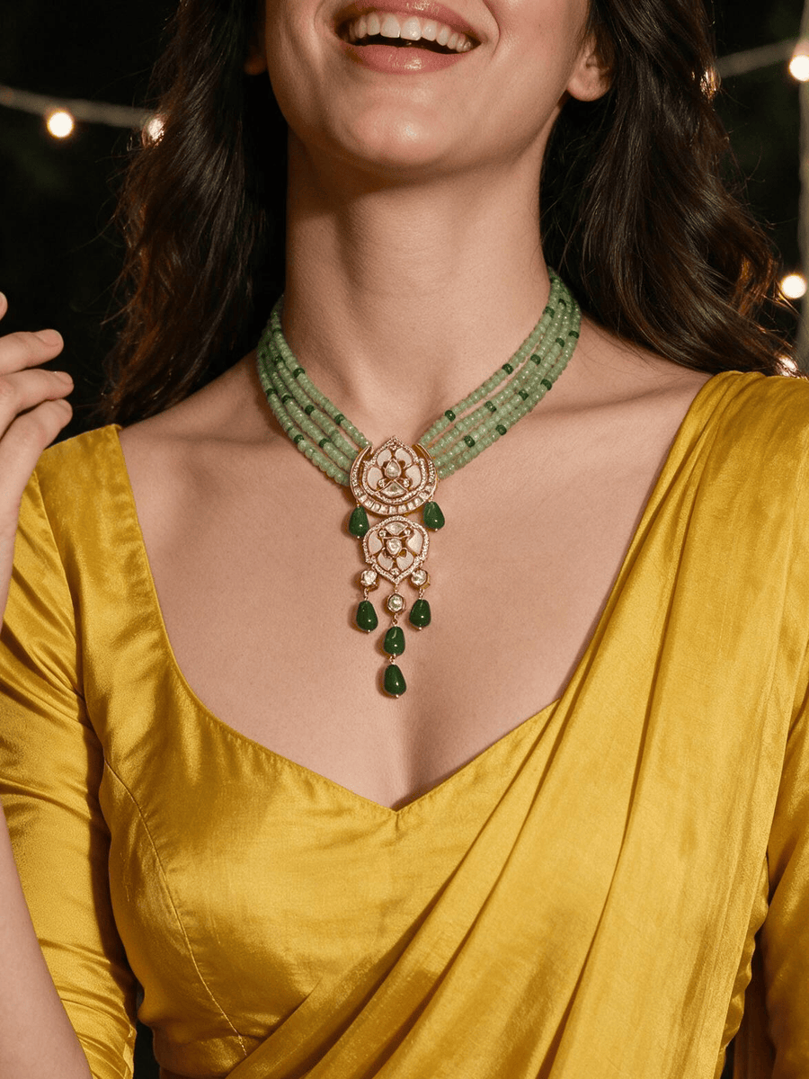Beryllium Necklace With Earrings