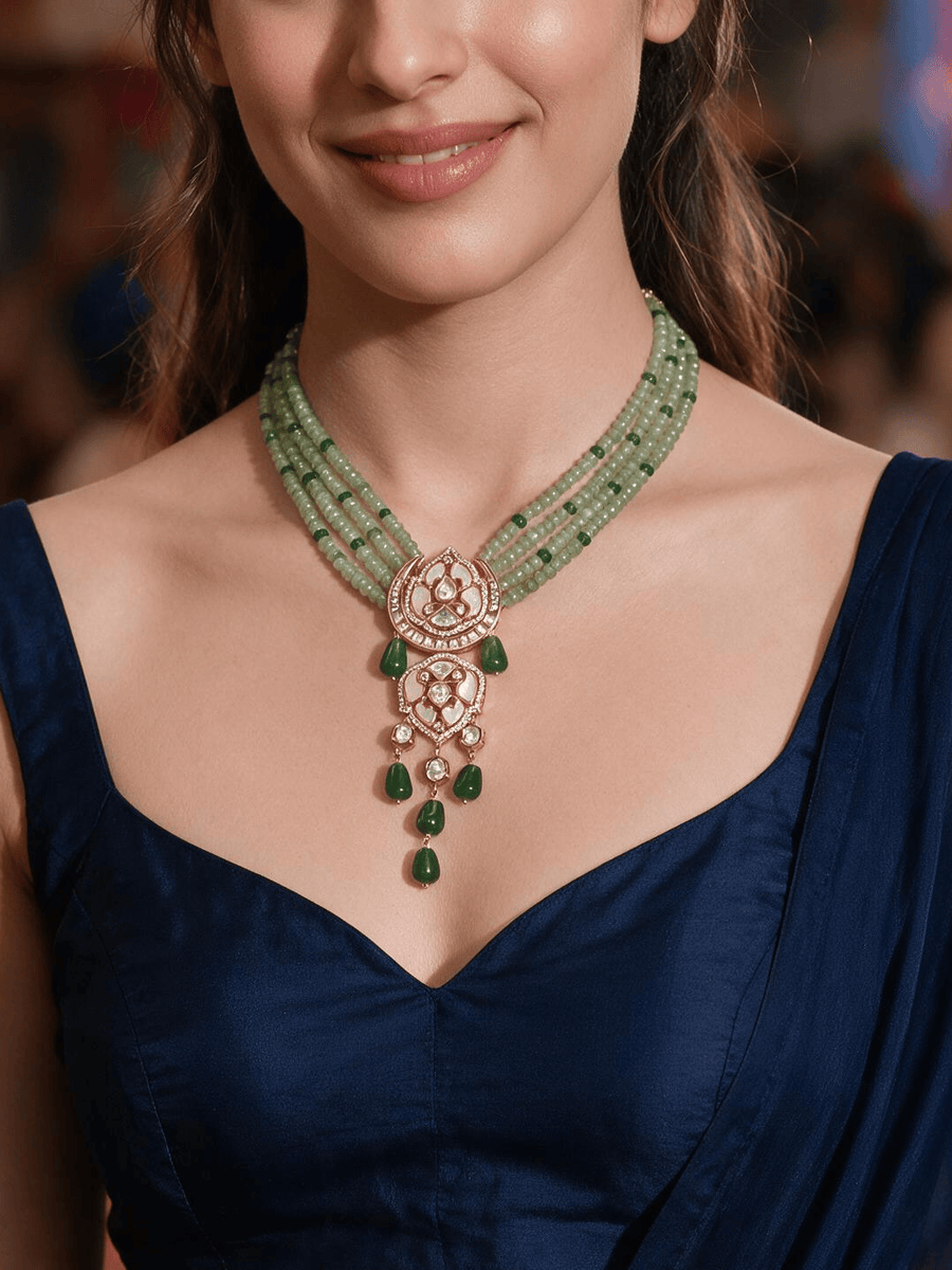 Beryllium Necklace With Earrings