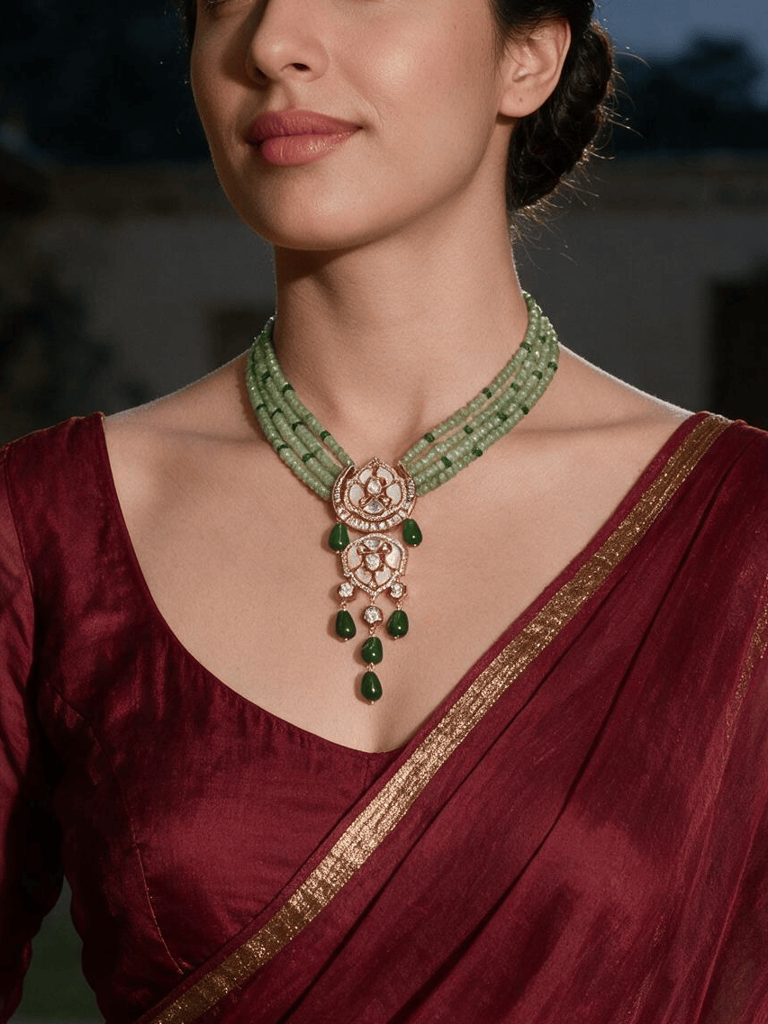 Beryllium Necklace With Earrings