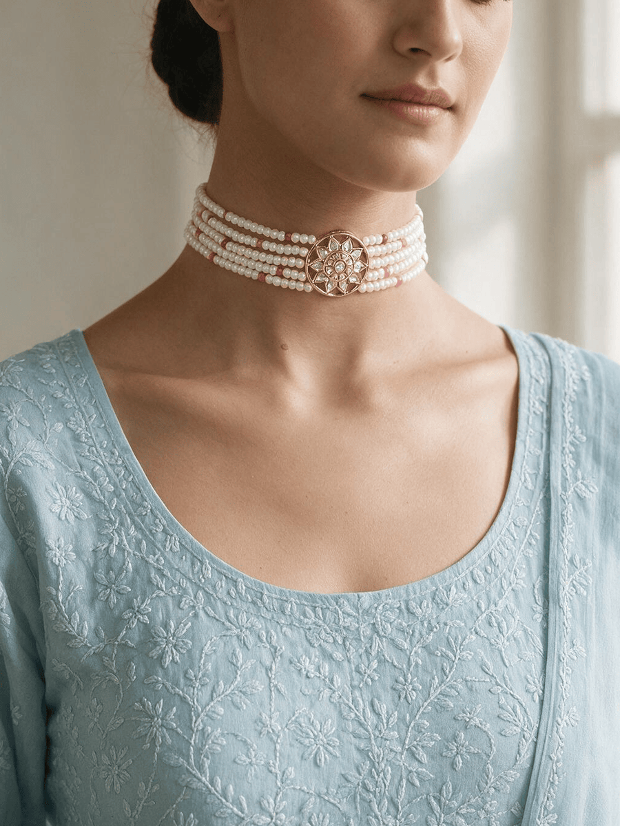 Pearl White Choker