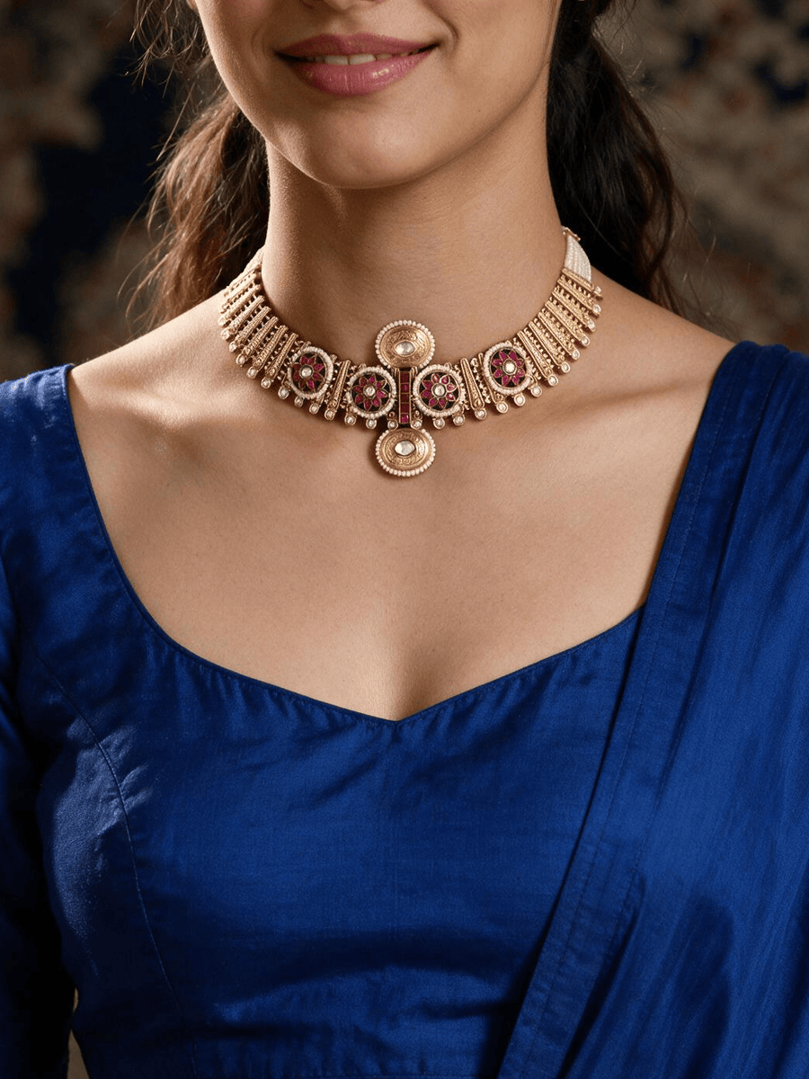 Temple Rajwadi Fusion Set