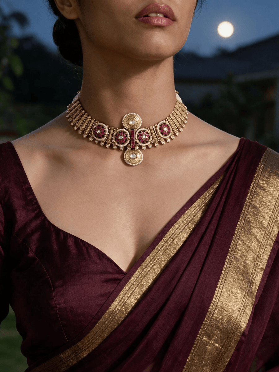 Temple Rajwadi Fusion Set