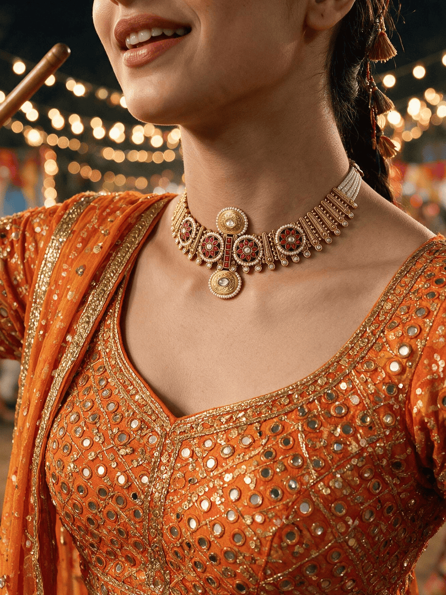 Temple Rajwadi Fusion Set