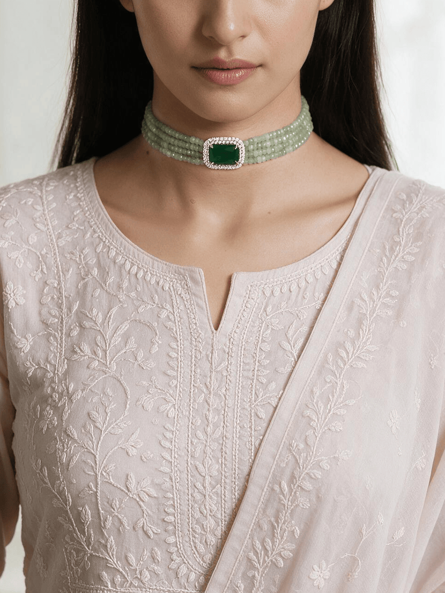 Elegant Green Choker